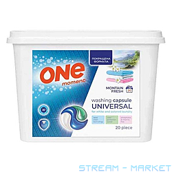 Капсули для прання One moment Універсальні 3в1 20шт