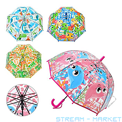 Парасолька дитяча клейонка d70см асорті
