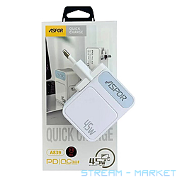 �������� ������� Aspor A839 PD 45W USBUSB-C5A ����