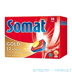 Таблетки для посудомоечных машин Somat Gold 18шт