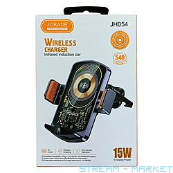 Автотримач Jokade JH054 15W Wireless Charging чорний