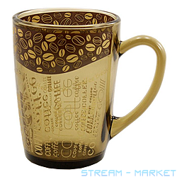 Чашка 330мл декорированная White coffe дымная