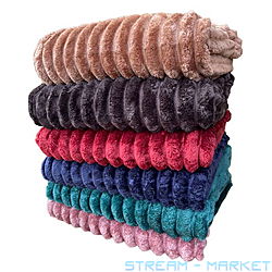 Плед шарпей ГлавТекстиль Hot Home 200х200см євро смуга 4.5см у сумці...