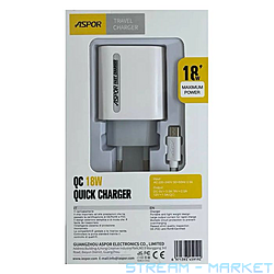    Aspor A803 USB18W   USB Micro...