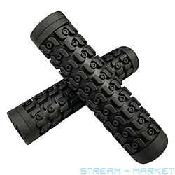 Ручки на велосипедне кермо гумові дрібна хвиля 2шт