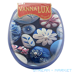Сиденье для унитаза мягкое Vanna Lux темно-синее