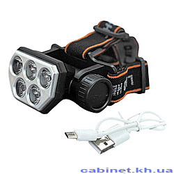 Фонарь налобный светодиодный SQ-815-2 5LUMEN 3LM плюс 2LED 1200mah...