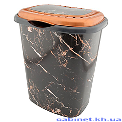 Корзина для белья Черный мрамор 41л фоторисунок Турция
