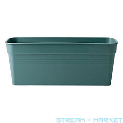 Балконний ящик для квітів Глорія без підставки 12л зелений