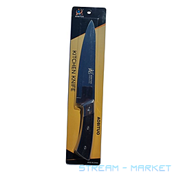 Нож кухонный универсальный A-8668 32.5см черная ручка