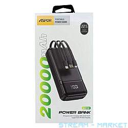 ����������� �������� ���������� Aspor A316 Fast Charge 20000mAh 22.5W ���� 3 ������...