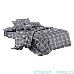 Постільна білизна Textile House бязь 65 150х210см полуторна сіра...