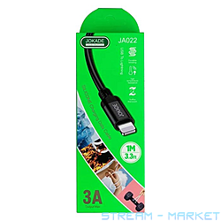 Кабель Jokade JA022 Lightning 3A 1м Silicone чорний