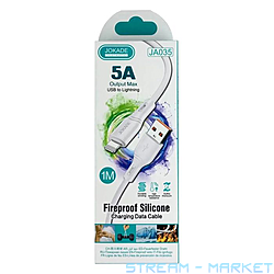Кабель Jokade JA035 Lightning 5A 1м Silicone білий