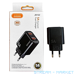 Сетевое зарядное устройство для Jokade JB132 2USB-A 5A FC черный