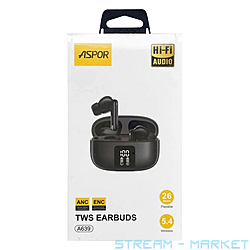 Bluetooth �������� Aspor A639 ENC ANC Earbuds TWS ������