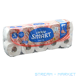 Туалетная бумага Smart ESENTIAL персик 10 рул 3 шар