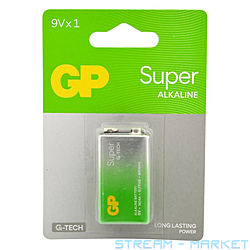 Батарейка GP Super Alkaline щелочная 6LF22 9V крона блистер