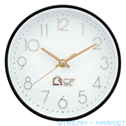 Часы настенные 546 плавный ход 20см ассорти