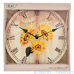 Годинник настінний 302 плавний хід 30см асорті