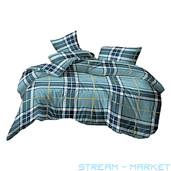 Постільна білизна Textile House Бязь 65 180х210см двоспальне бязь клітинка...