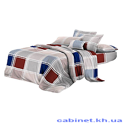 Постільна білизна Textile House Бязь 65 200х220см євро бязь клітинка червоний...