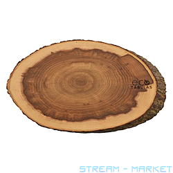 Доска деревянная ECO TABULAS овальная в коре
