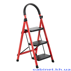Стремянка Drogo 3 ступеньки стальная прорезиненная до 125 кг