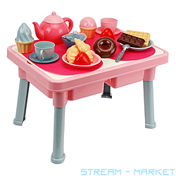 Іграшка ТехноК Столик з чайним набором арт 2246 44х31.5х10см