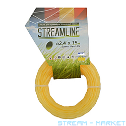 Волосінь для тримера Streamline 2.4мм 15м кручений овал 10 плюс 1...