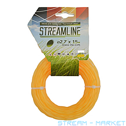 Волосінь для тримера Streamline 2.7мм 15м кручений овал 10 плюс 1...