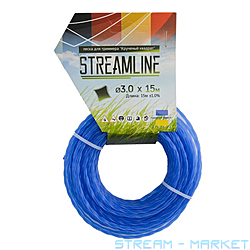 Леска для триммера Streamline 3мм 15м крученный квадрат 10 плюс 1...