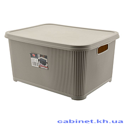 Корзина с крышкой №324 28л сераяТурция