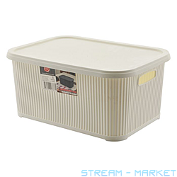 Кошик із кришкою №377 10л біла Туреччина