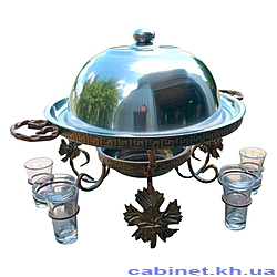 Садж для шашлику Люкс 36см блюдо кришка миска для вугілля чарки...