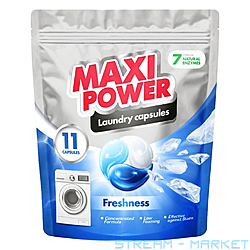 Капсулы для стирки белья Maxi Power Свежесть 11шт