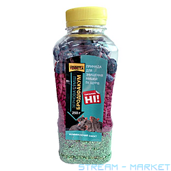 Зернова суміш Бродіфакум в банці для знищення гризунів 250г зі смаком дюшеса...