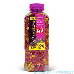 Гранули в банці для знищення гризунів Бродифакум 250г зі смаком сиру...