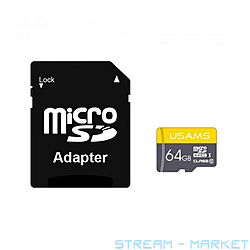   Usams 64G  Adapter MicroSD Class 10