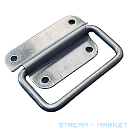 Ручка дверная нерж сталь ляда откидная 75х46мм белая