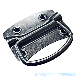 Ручка дверная цинк ляда бабочка 100х70мм белая