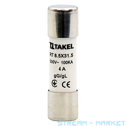 Плавкий предохранитель Takel RT 8.5х31.5 4А