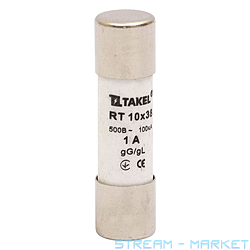 Плавкий предохранитель Takel RT 10х38 1А