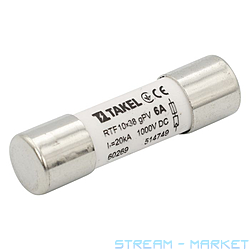 Плавкий предохранитель Takel RTF 10х38 6А 1000V DC