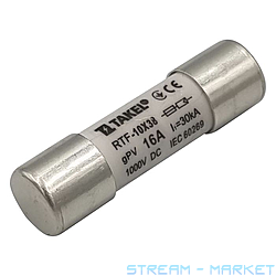 Плавкий предохранитель Takel RTF 10х38 16А 1000V DC