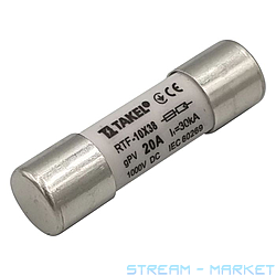 Плавкий предохранитель Takel RTF 10х38 20А 1000V DC