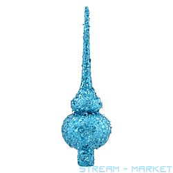 Елочная верхушка Луска большая h25см, цвет синий