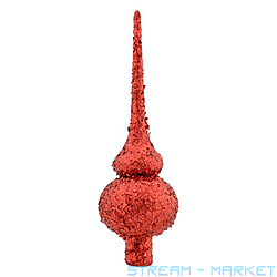 Елочная верхушка Луска большая h25см, цвет красный