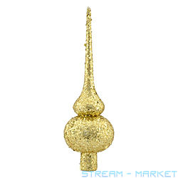 Елочная верхушка Луска большая h25см, цвет золото