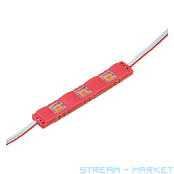 Світлодіодний модуль МТК 12V 3led smd5730 1Вт IP65 червоний